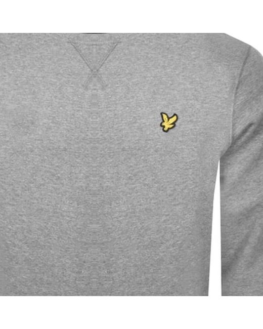 Lyle & Scott Gray Crew Neck Sweatshirt for men