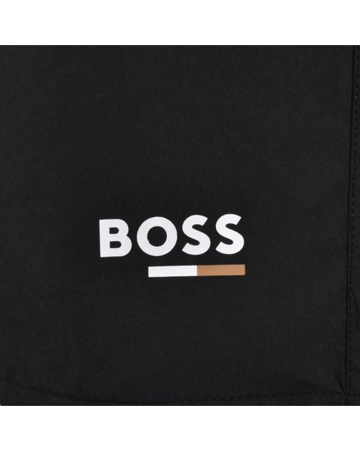 BOSS BUSINESS Black Boss Swordfish Swim Shorts for men