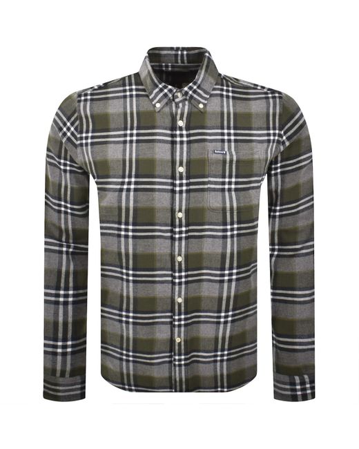 Barbour Black Fallbay Checked Tailored Shirt for men