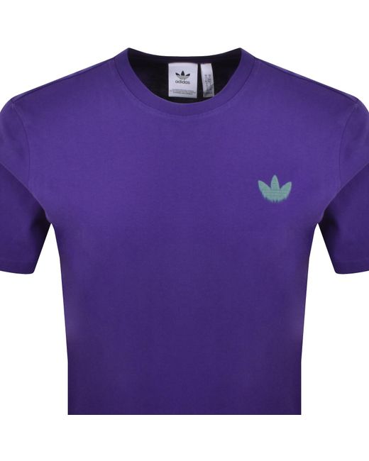 Adidas Originals Purple Skeleton Back T Shirt for men