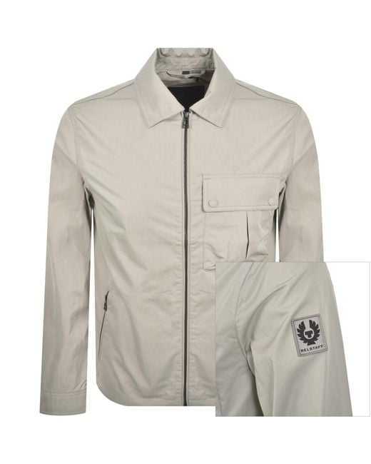 Belstaff Gray Drome Overshirt Cement for men
