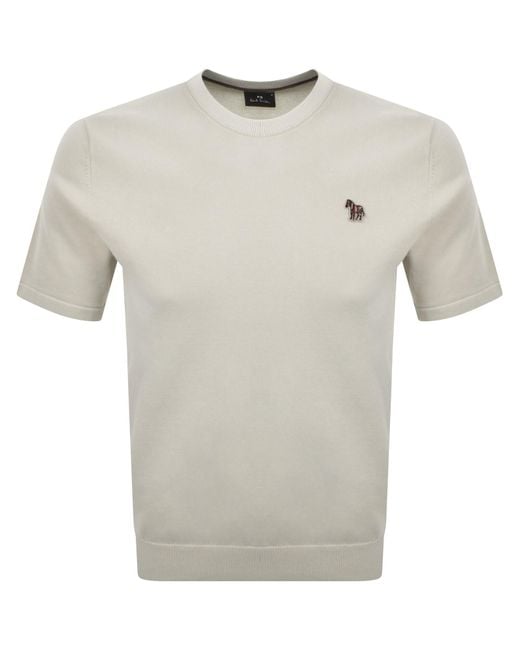 Paul Smith Gray Short Sleeve Knit Jumper for men
