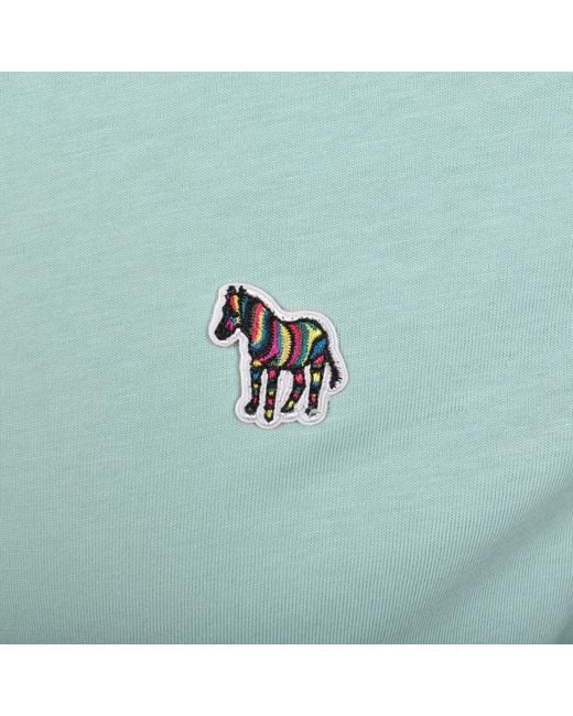Paul Smith Green Long Sleeve Zebra T Shirt Light for men