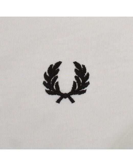 Fred Perry Gray Crew Neck T Shirt for men