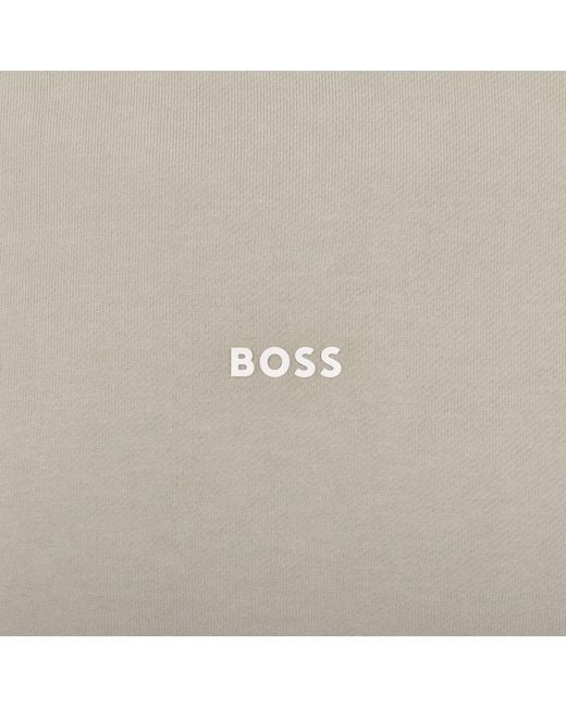 Boss Gray Boss We Small Crew Neck Sweatshirt for men