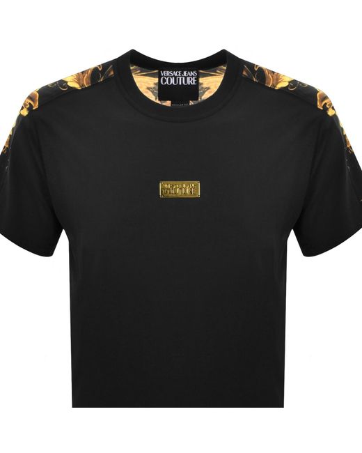 Versace Jeans Black Couture Regular Fit T Shirt for men