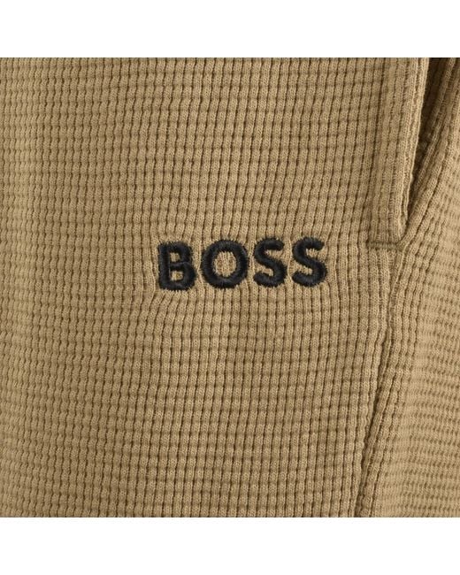 BOSS BUSINESS Natural Boss Waffle Shorts for men