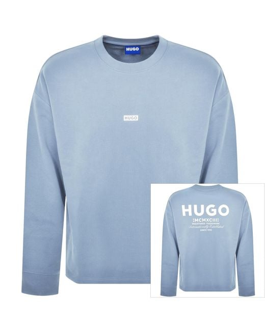 HUGO Blue Naviu Sweatshirt for men
