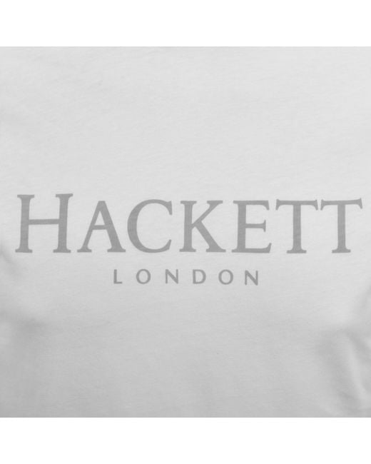 Hackett White Heritage Essential T Shirt Optic for men