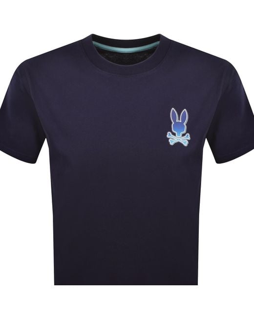 Psycho Bunny Blue Dax Relaxed Fit T Shirt for men