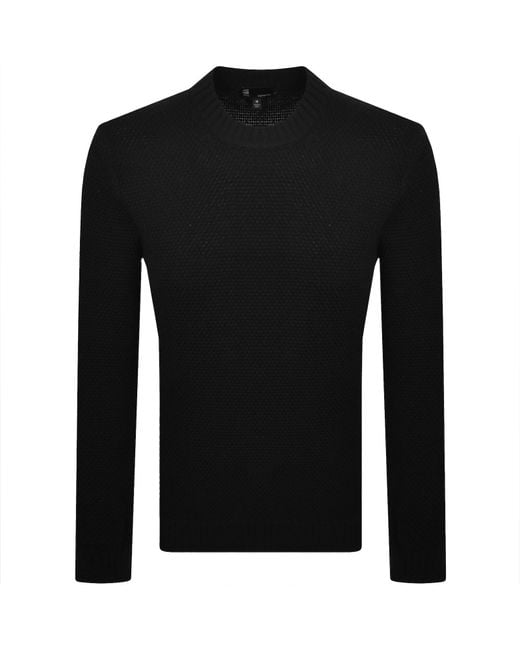 G-Star Black G-Star Structure Mix Knit Jumper for men