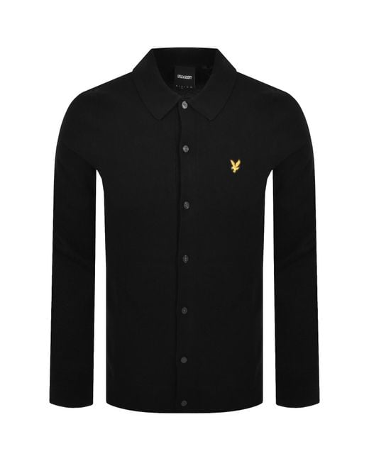 Lyle & Scott Black Knitted Shirt for men