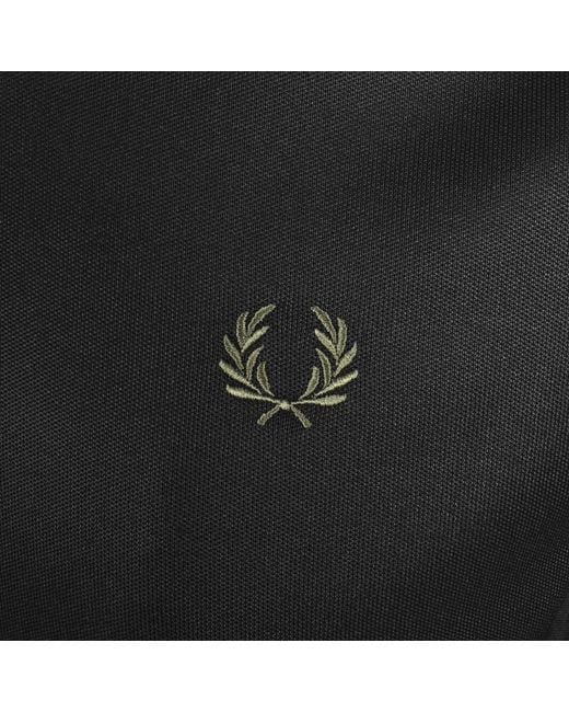Fred Perry Black Track Jacket for men
