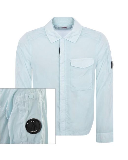 C P Company Blue Cp Company Chrome R Overshirt for men