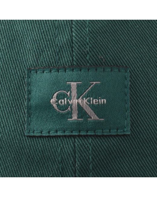 Calvin Klein Green Monologo Patch Cap for men