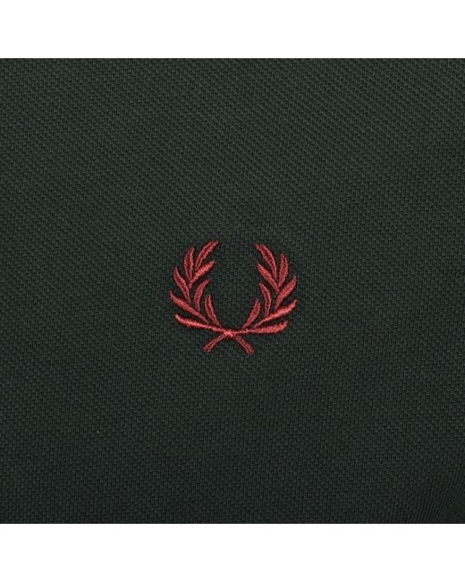 Fred Perry Green Twin Tipped Cuff T Shirt Grassroots for men