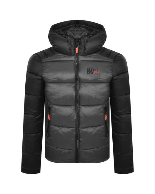 Superdry Colour Block Sport Puffer Jacket in Gray for Men | Lyst