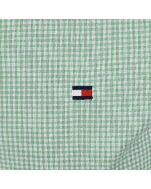 Tommy Hilfiger Green Gingham Shirt for men