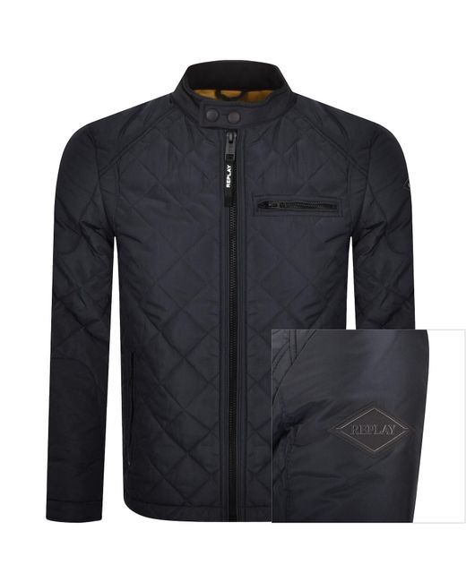 Replay Blue Padded Jacket for men