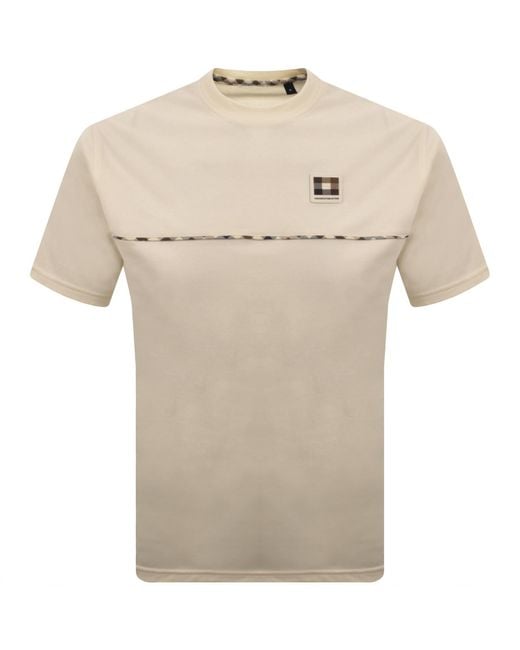 Aquascutum Natural Club Check Piping T Shirt for men