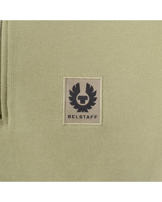 Belstaff Green Quarter Zip Sweatshirt Fatigue for men