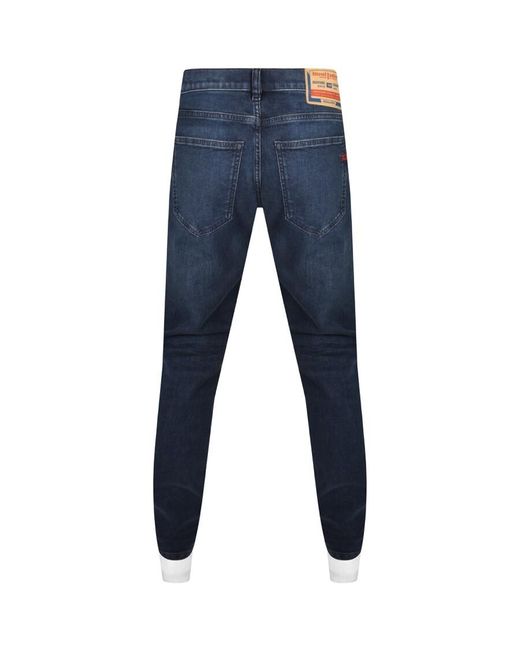 DIESEL Blue D Strukt Slim Fit Dark Wash Jeans for men