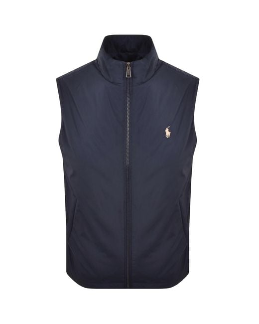 Ralph Lauren Blue Packable Gilet for men