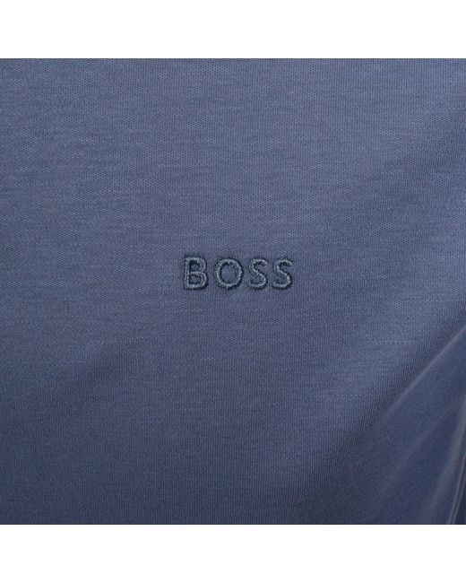 BOSS BUSINESS Blue Boss Pado 30 Long Sleeved Polo T Shirt for men