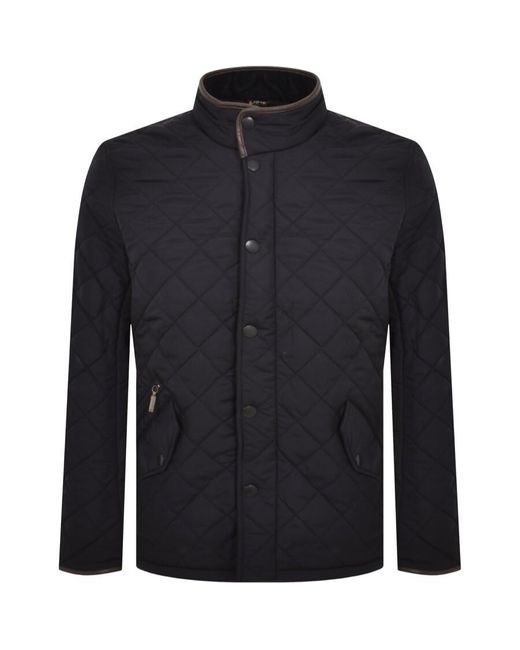 Barbour Blue Powell Quilted Jacket for men