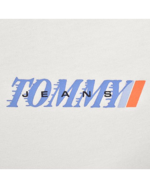 Tommy Hilfiger White Vintage Back Graphic T Shirt for men