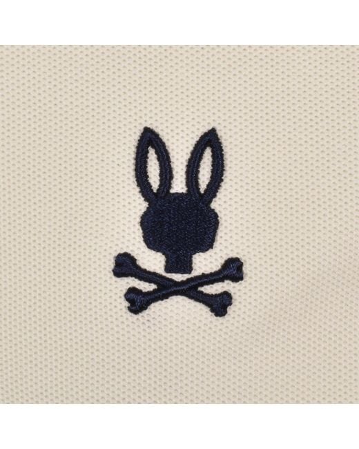 Psycho Bunny Natural Textured Collar Polo T Shirt for men