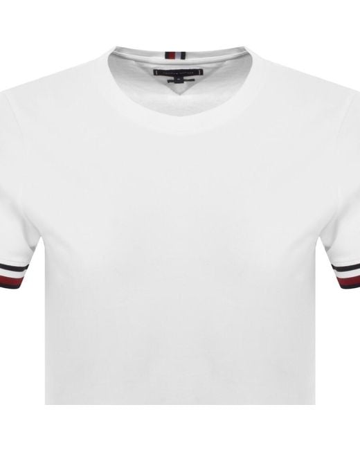 Tommy Hilfiger White Tipping T Shirt for men