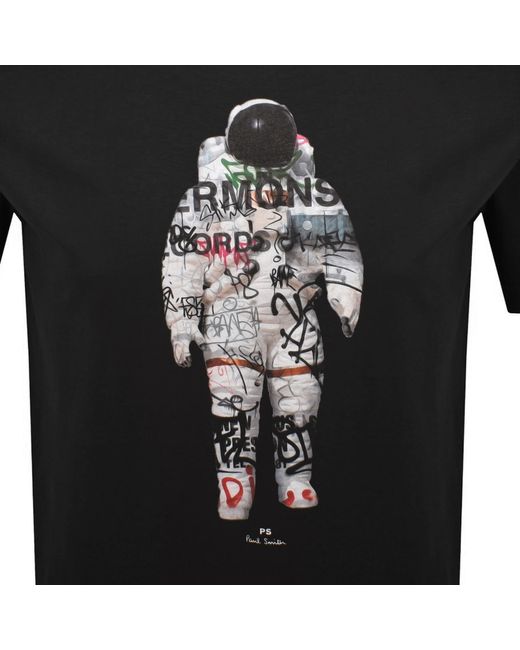Paul Smith Black Astronaut T Shirt for men