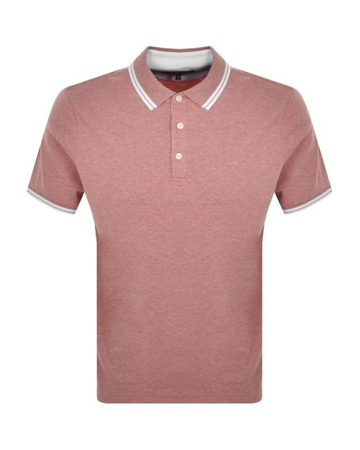 Michael Kors Pink Greenwich Polo T Shirt for men