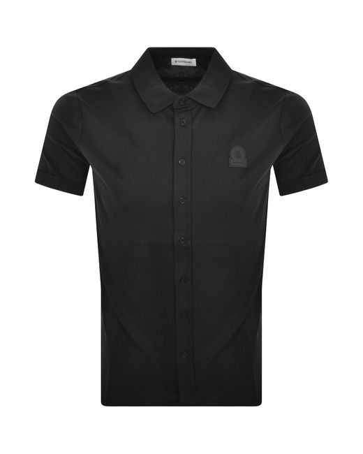 Sandbanks Black Interlock Short Sleeve Shirt for men