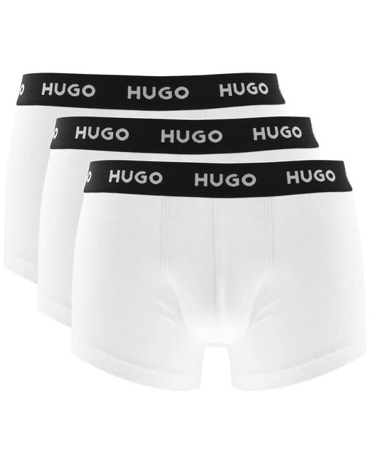 HUGO White 3 Pack Trunks for men