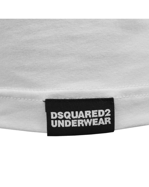 DSquared² White Sleeve Logo T Shirt for men
