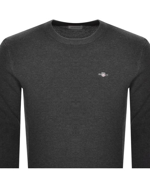 Gant Gray Textured Sweatshirt for men
