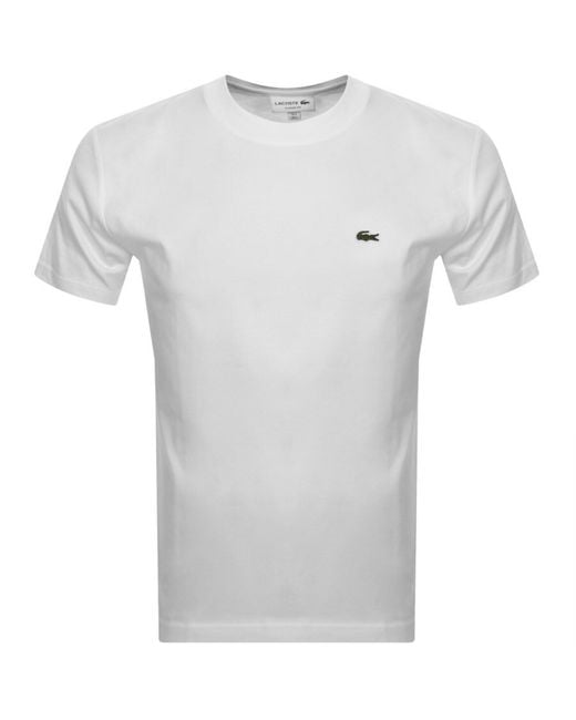 Lacoste White Crew Neck T Shirt for men