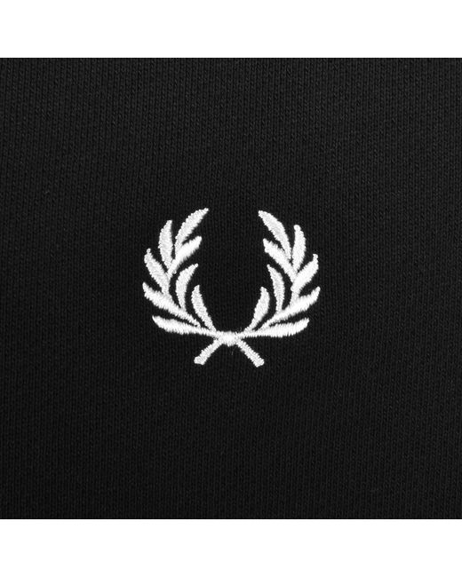 Fred Perry Black Collared Sweatshirt for men