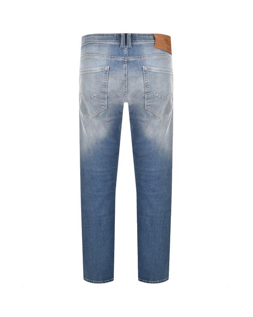 Replay Blue Comfort Fit Rocco Jeans Light Wash for men