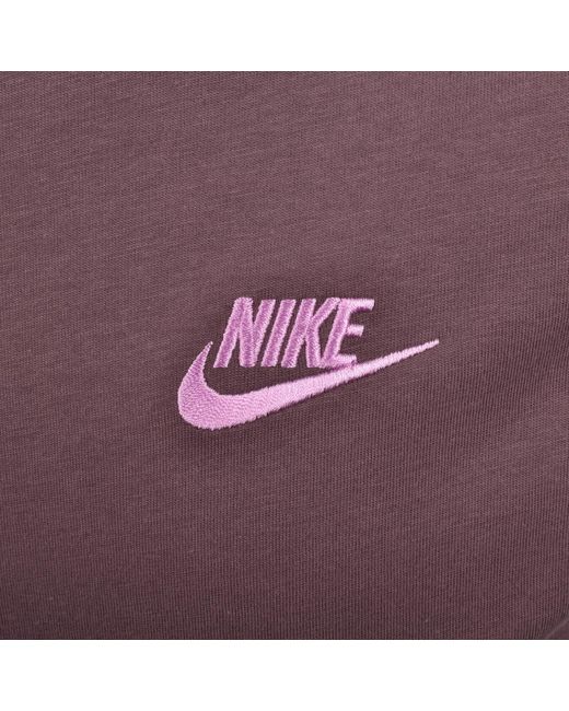 Nike Purple Crew Neck Club T Shirt for men