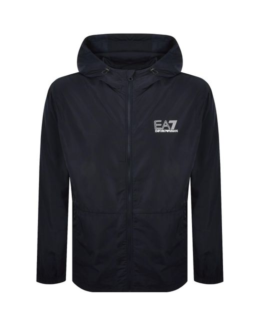 EA7 Blue Emporio Armani Logo Jacket for men