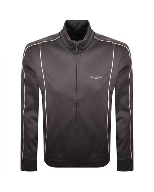 ARMANI EXCHANGE Gray Full Zip Sweatshirt for men