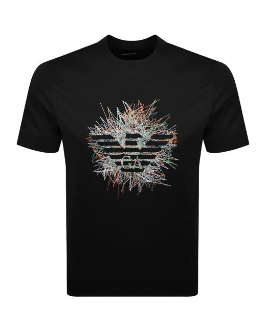 Armani Black Emporio Logo T Shirt for men