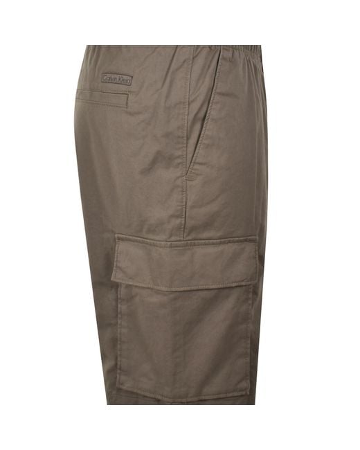 Calvin Klein Gray Jeans Cargo Shorts for men