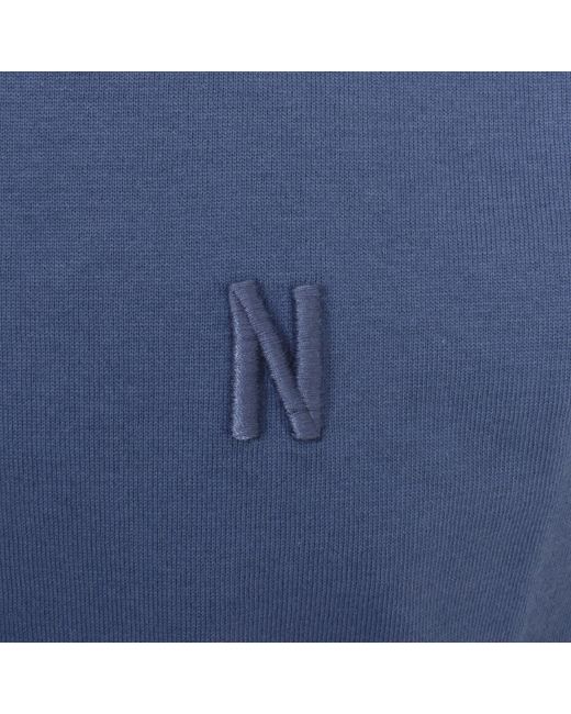 Norse Projects Blue Johannes Logo T Shirt for men