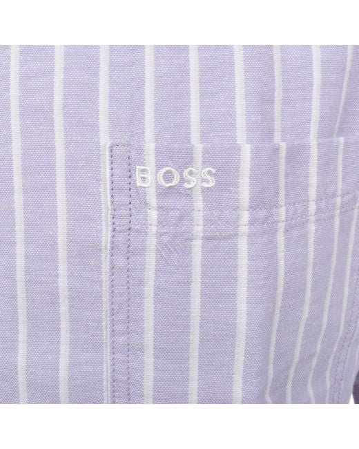 Boss Purple Boss Relegant 6 Long Sleeved Shirt for men