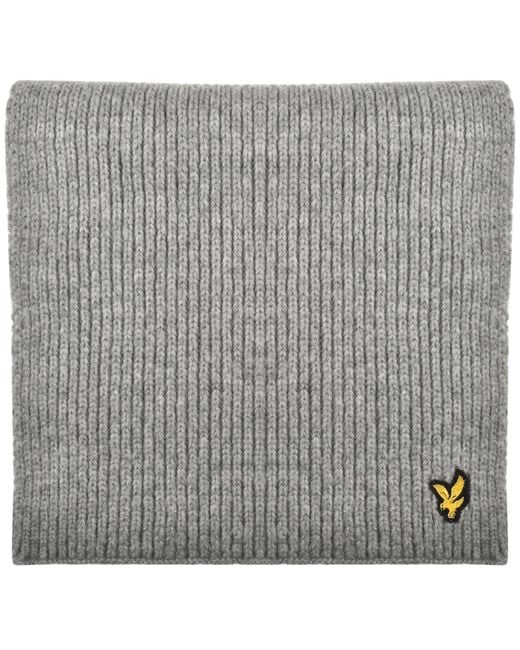 Lyle & Scott Gray Scarf And Beanie Set for men