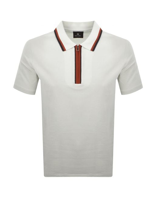 Paul Smith Gray Tipped Polo T Shirt Off for men